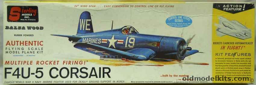 Sterling F4U-5 Corsair Launches Rockets in Flight - 24 inch Wingspan For Free Flight / R/C / Gas / Rubber / Electric - (F4U5), A14 plastic model kit